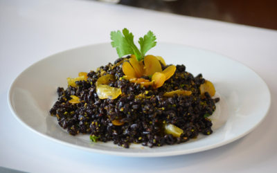 RISO NERONE AL PISTACCHIO E BOTTARGA DI MUGGINE
