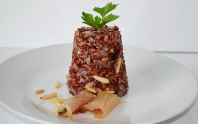 RISO THAI ROSSO, PINOLI E LAMPUGA AFFUMICATA